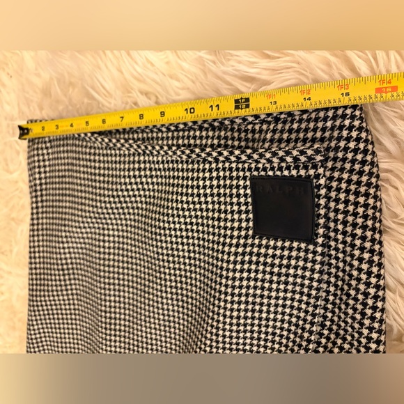 Ralph Lauren Wool Midi Maxi Skirt 12 Houndstooth A-Line Equestrian Wrap Vintage - Picture 9 of 11